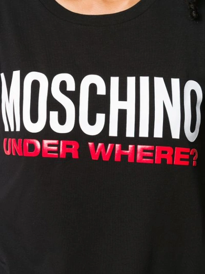 Shop Moschino Logo Print T-shirt In Black