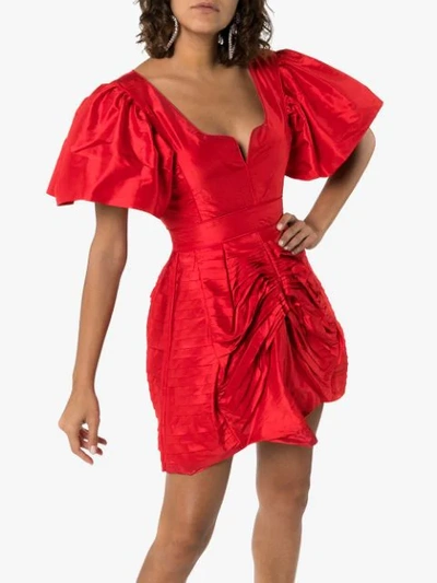 Shop Preen By Thornton Bregazzi Oksana Mini Dress In Ruby Red