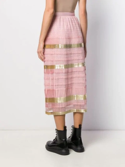 Shop Temperley London Phantom Pleated Skirt In Pink
