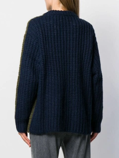 Shop See By Chloé Chunk Knit Jumper In Green
