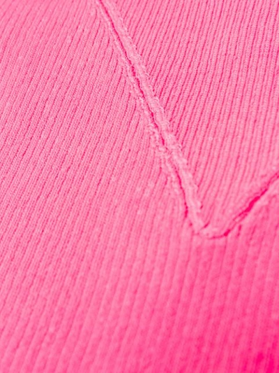 Shop Msgm Turtleneck Knitted Jumper In Pink