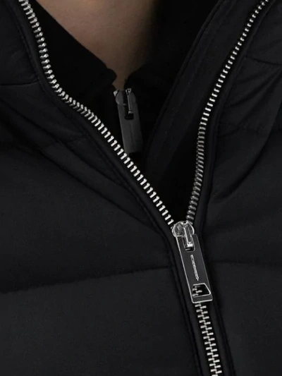 Shop Burberry Detachable Faux Fur Trim Puffer Jacket In Black