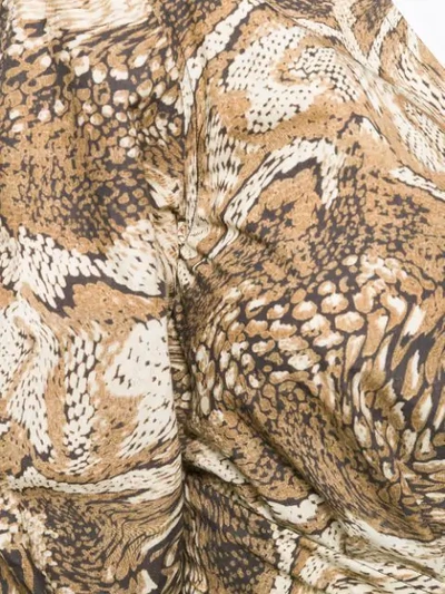 Shop Ganni Graphic Print Wrap Dress In 177 Tiger`s Eye