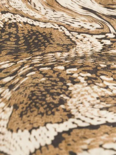 Shop Ganni Graphic Print Wrap Dress In 177 Tiger`s Eye