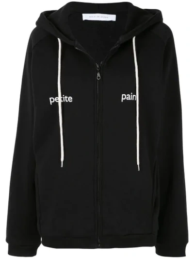 Shop Walk Of Shame Loose Fit Zip-up Hoodie In Black