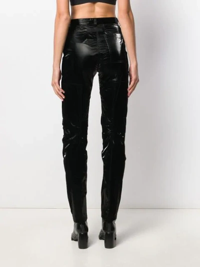 Shop Alyx Slim Ruched Trousers In Black