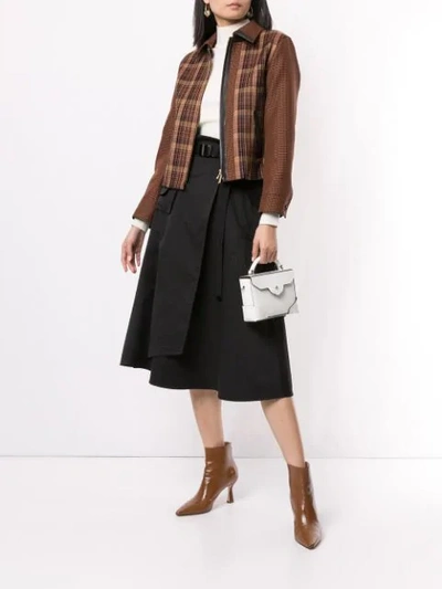 Shop Loveless Pattern Mix Jacket In Brown