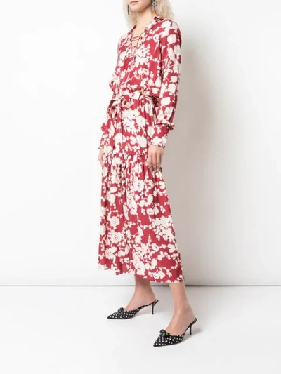 Shop Alexis Ambrosia Floral-print Dress In Red