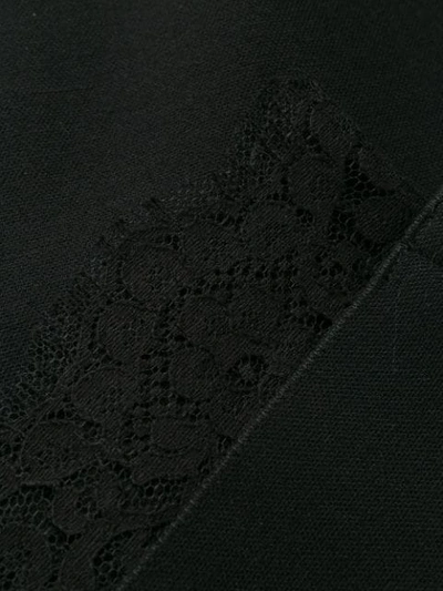 Shop Dolce & Gabbana Lace Hem Pencil Skirt - Black