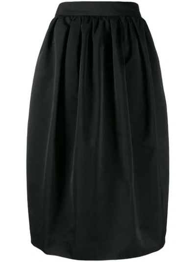 Shop Rochas Full Midi Skirt In Black
