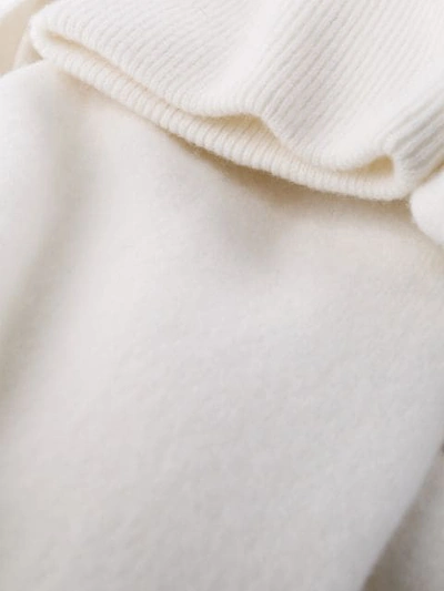 Shop Mrz Relaxed-fit Knitted Hoodie In 01o4 White