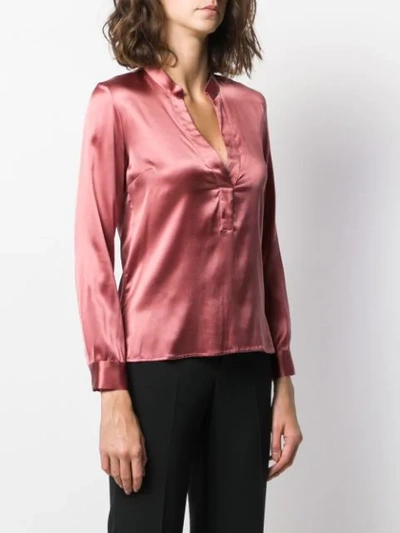 Shop Blanca V-neck Blouse In Pink