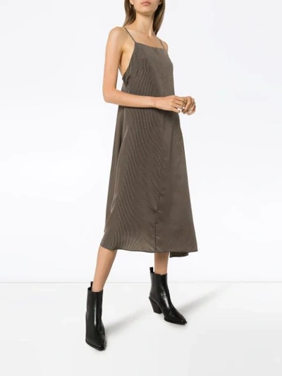 Shop Asai Checked Maxi Dress In Brown