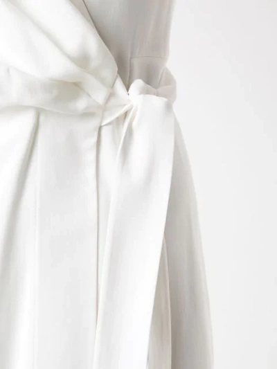 Shop Gloria Coelho Wrap Midi Dress In White