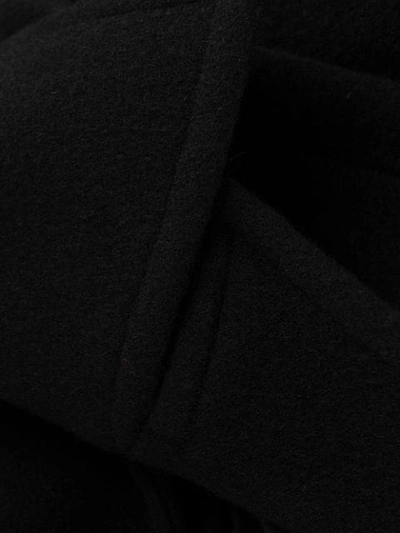 Shop Yohji Yamamoto Pinched Swing Coat In Black
