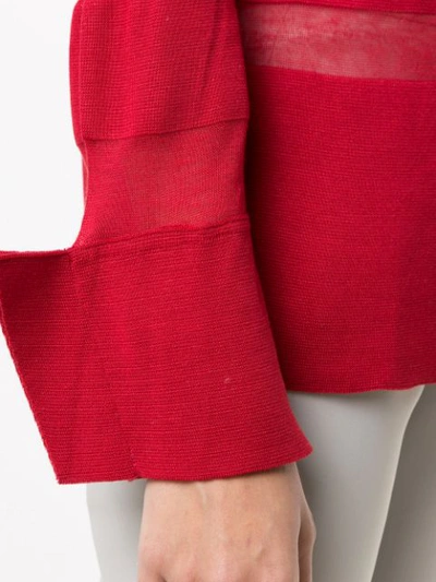 Shop Gloria Coelho Knitted Blouse In Red