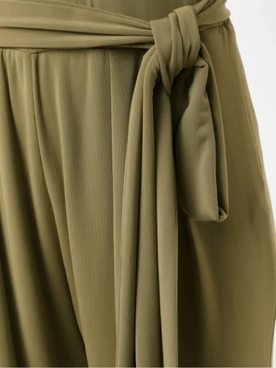 Shop Andrea Marques Drape Tapered Trousers In Brown