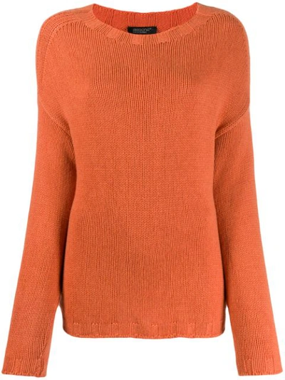 Shop Aragona Knitted Cashmere Jumper In Orange