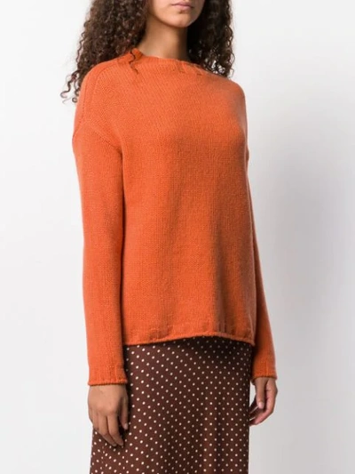 Shop Aragona Knitted Cashmere Jumper In Orange