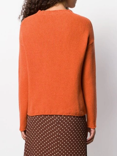 Shop Aragona Knitted Cashmere Jumper In Orange
