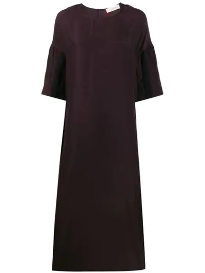 Shop A.f.vandevorst Dalton Quilted Sleeve Dress In Purple