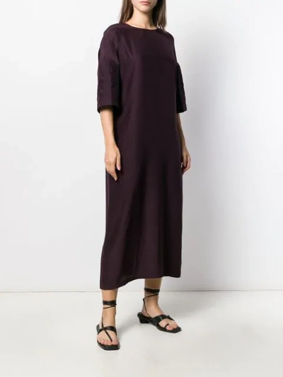 Shop A.f.vandevorst Dalton Quilted Sleeve Dress In Purple