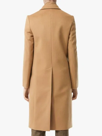 Shop Burberry Single-breasted Tailored Coat In Neutrals