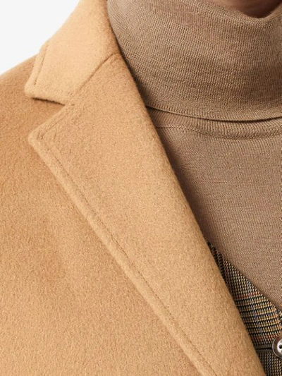 Shop Burberry Single-breasted Tailored Coat In Neutrals