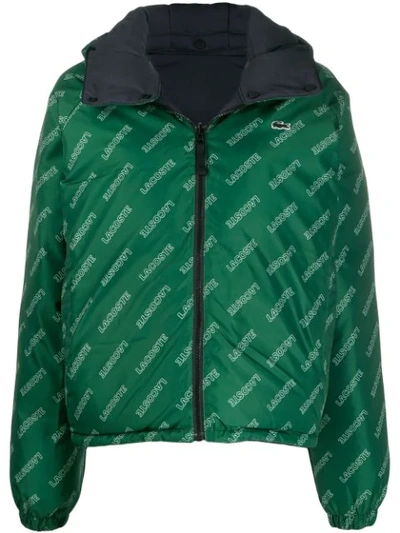 Lacoste Live Logo Puffer Reversible Jacket In Green | ModeSens