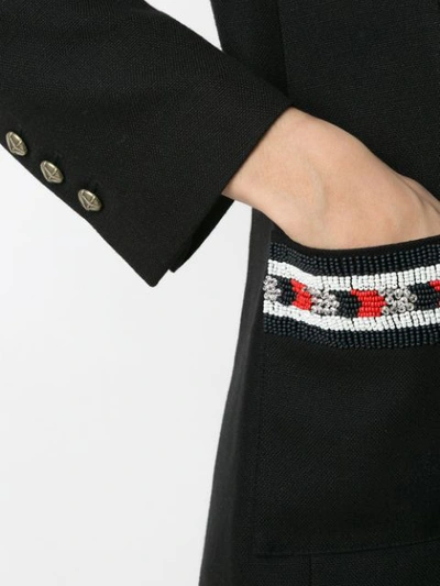 Shop Andrea Bogosian Príncipe Couture Embroidered Blazer In Black