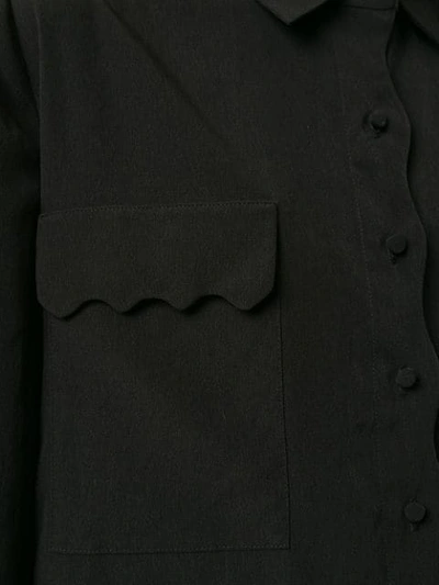 Shop Acler Aviel Scalloped Shirt In Black