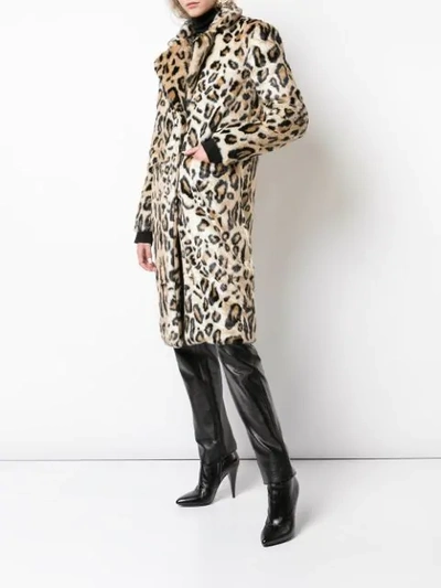 Shop Apparis Charlie Leopard-print Faux-fur Jacket In Neutrals