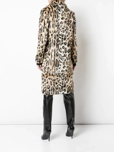 Shop Apparis Charlie Leopard-print Faux-fur Jacket In Neutrals