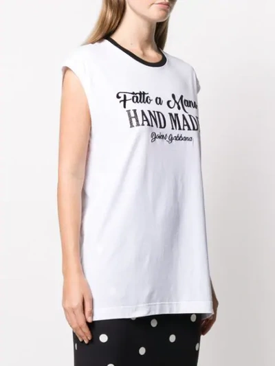 Shop Dolce & Gabbana Hand Made Print T-shirt In White