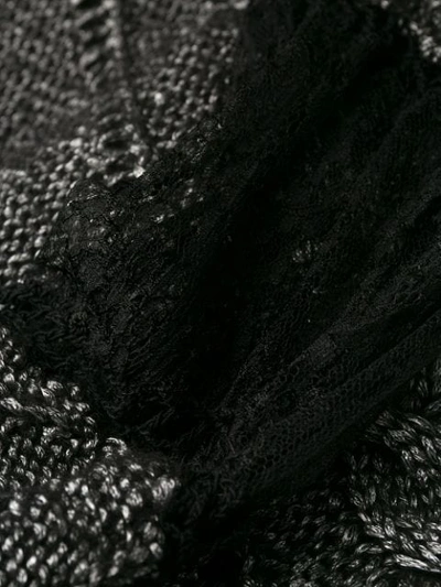Shop Almaz Lace Detailed Cable Knit Jumper In Black