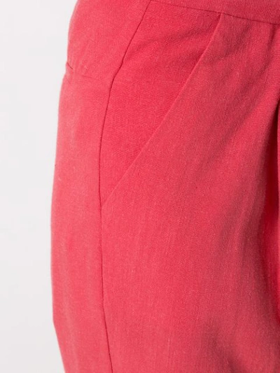 Shop Alcaçuz Marisa Front Pleates Trousers In Red