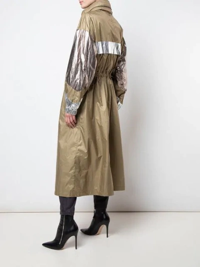 Shop Isabel Marant Étoile Metallic Trench Raincoat In Gold