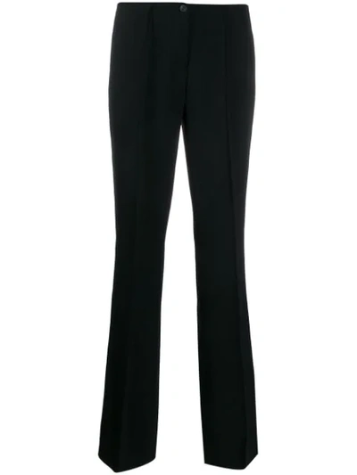 Shop Cambio Low-rise Straight Trousers In Black