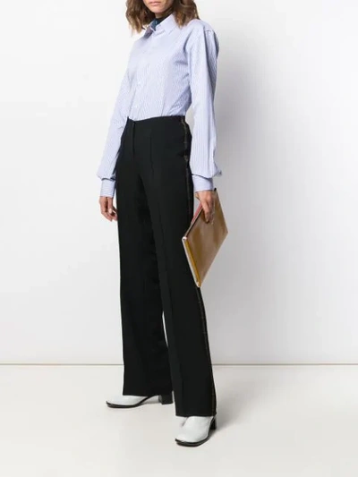 Shop Cambio Low-rise Straight Trousers In Black