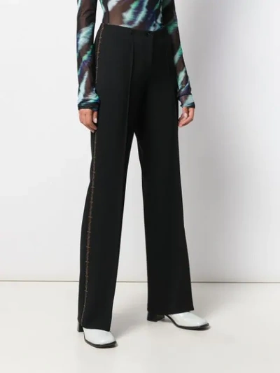 Shop Cambio Low-rise Straight Trousers In Black