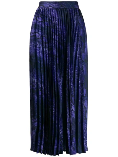 Shop Andamane Pleated Midi Skirt In Purple