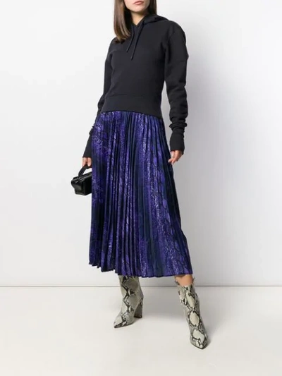 Shop Andamane Pleated Midi Skirt In Purple