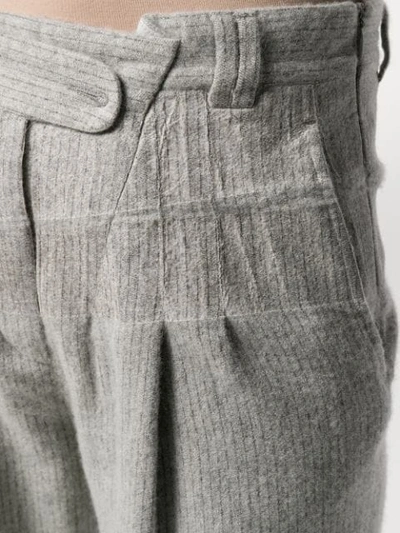 Pre-owned Maison Margiela 2000s Pressed Waist Trousers In Grey