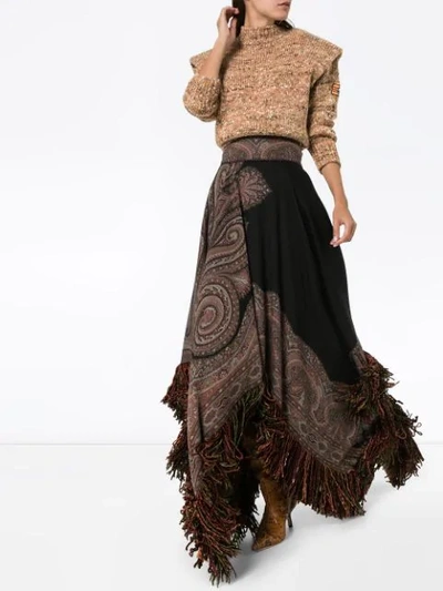 Shop Etro Exaggerated Mélange Jumper In Neutrals