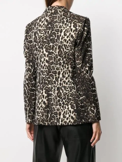Shop Alice And Olivia Tobby Leopard Blazer In Brown