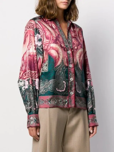 Shop F.r.s For Restless Sleepers Mixed Print Shirt In Pink