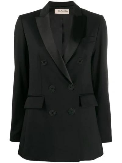 Shop Blanca Tailored Double-breasted Blazer In Black