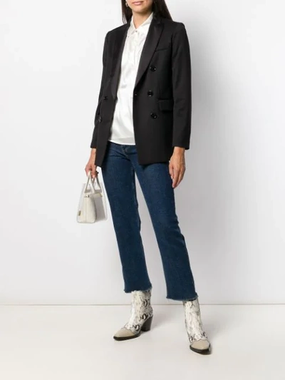 Shop Blanca Tailored Double-breasted Blazer In Black