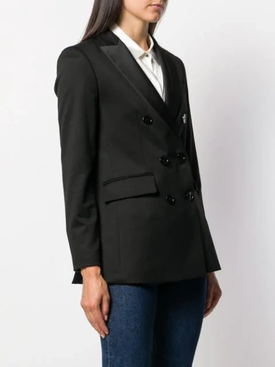 Shop Blanca Tailored Double-breasted Blazer In Black