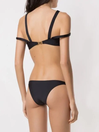 Amir Slama Metallic Embellishment Bikini Set In Black